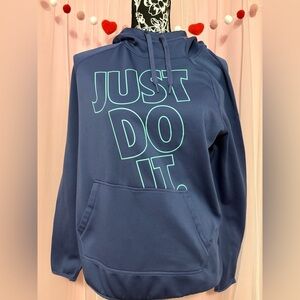 Nike Navy Hoodie with Mint Graphic